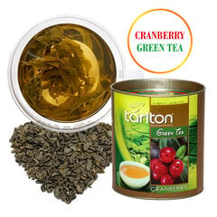 Tarlton Light Cranberry Green tea, švelni spanguolių, Ceilono žalia, biri, didelių lapų arbata, 100g kaina ir informacija | Arbata | pigu.lt