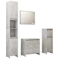 Комплект мебели для ванной из 4 частей, серый цена и информация | Комплекты в ванную | pigu.lt