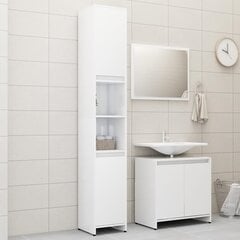 Vonios kambario baldų komplektas, 3 dalių, baltas kaina ir informacija | Vonios komplektai | pigu.lt