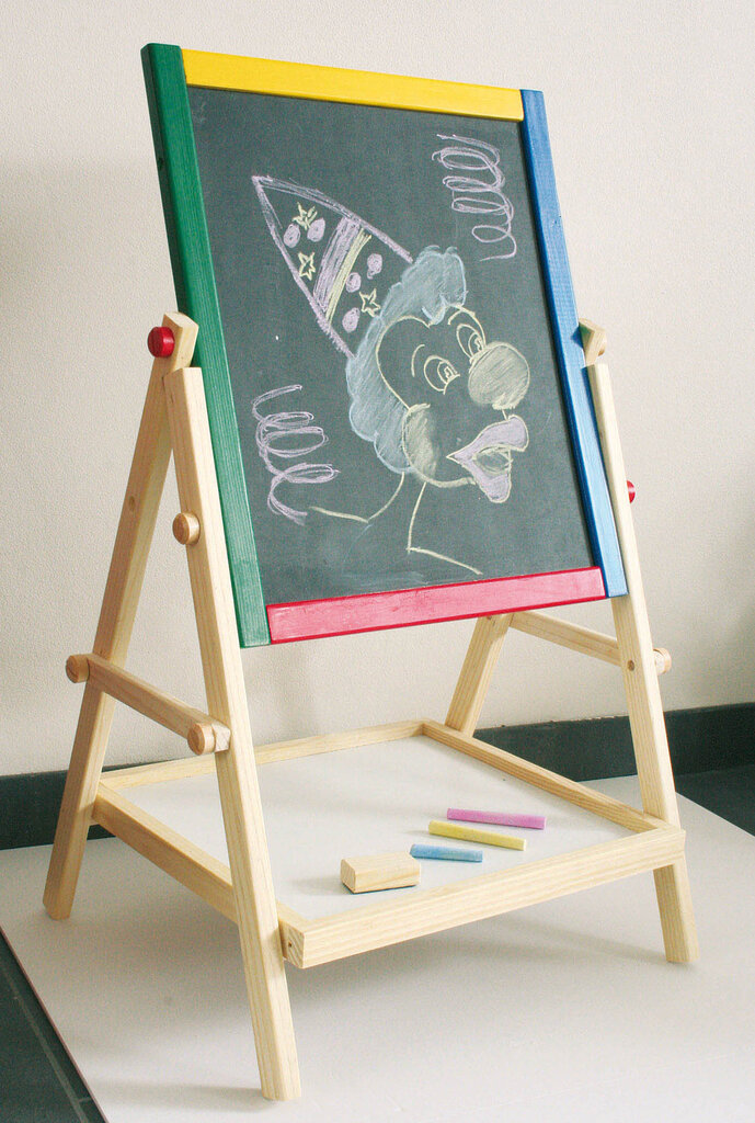 Medinė piešimo lenta 2 in 1 kaina ir informacija | Lavinamieji žaislai | pigu.lt