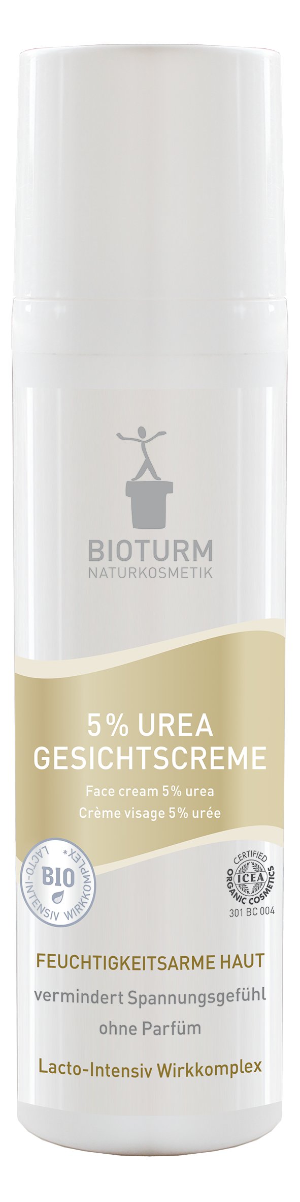 Drėkinamasis 5% Urea veido kremas jautriai odai Bioturm 75 ml