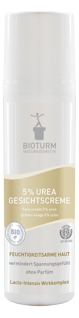 Drėkinamasis 5% Urea veido kremas jautriai odai Bioturm 75 ml kaina ir informacija | Veido kremai | pigu.lt