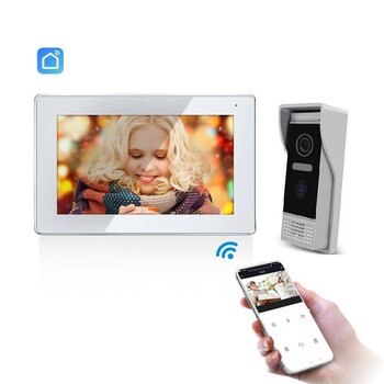 Telefonspynės komplektas su liečiamu 7” ekranu (programėlė) SLIM SmartHome Wi-Fi цена и информация | Домофоны | pigu.lt