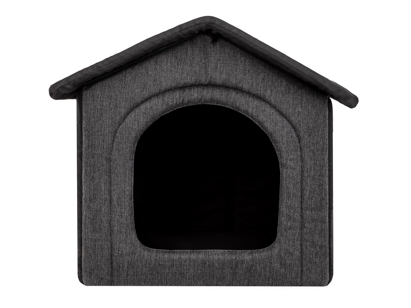 Guolis-būda Hobbydog Inari Grey Black, 38x32 cm kaina ir informacija | Guoliai, pagalvėlės | pigu.lt