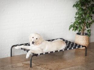 Hobbydog лежак Iron Black Paws L, 80x42x15 см цена и информация | Лежаки, домики | pigu.lt