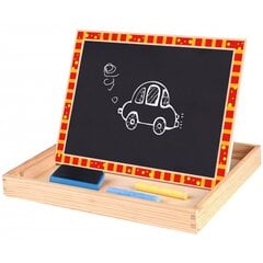 Dvipusė medinė magnetinė piešimo lenta kaina ir informacija | Lavinamieji žaislai | pigu.lt