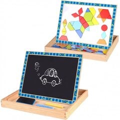 Dvipusė medinė magnetinė piešimo lenta formos kaina ir informacija | Lavinamieji žaislai | pigu.lt