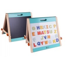 Didelė medinė magnetinė lenta „2in1“ kaina ir informacija | Lavinamieji žaislai | pigu.lt