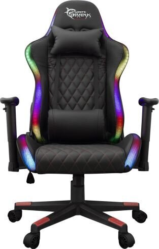 Žaidimų kėdė White shark Thunderbolt RGB, juoda цена и информация | Biuro kėdės | pigu.lt