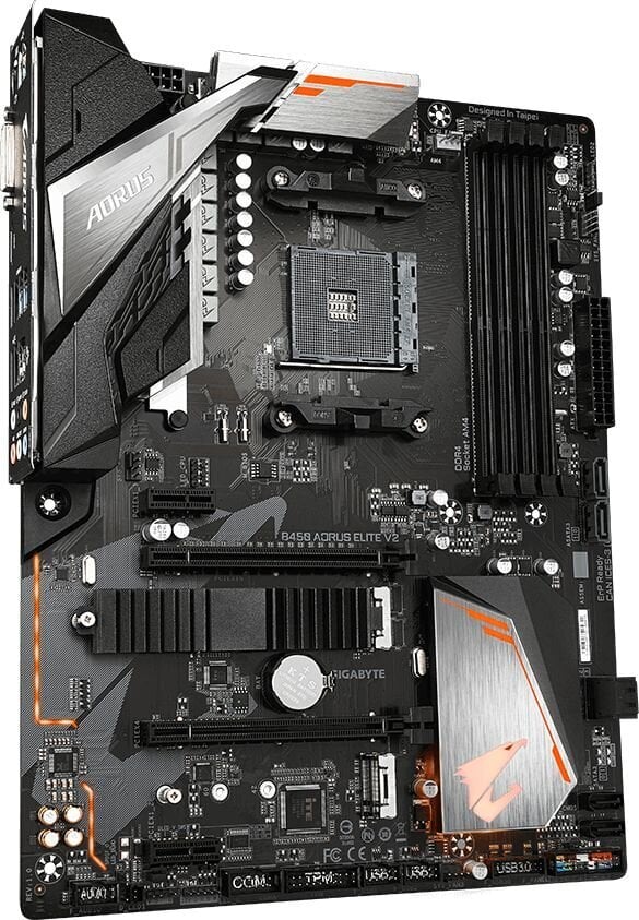 Gigabyte B450 Aorus Elite V2 (rev. 1.0) kaina ir informacija | Pagrindinės plokštės | pigu.lt