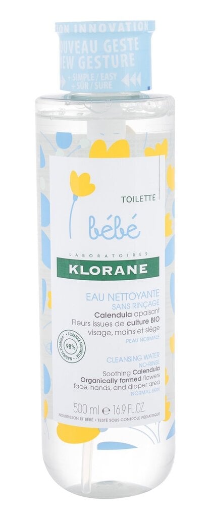 Valomasis micelinis vanduo kūdikiams Klorane Baby No-Rinse, 500 ml цена и информация | Kosmetika vaikams ir mamoms | pigu.lt