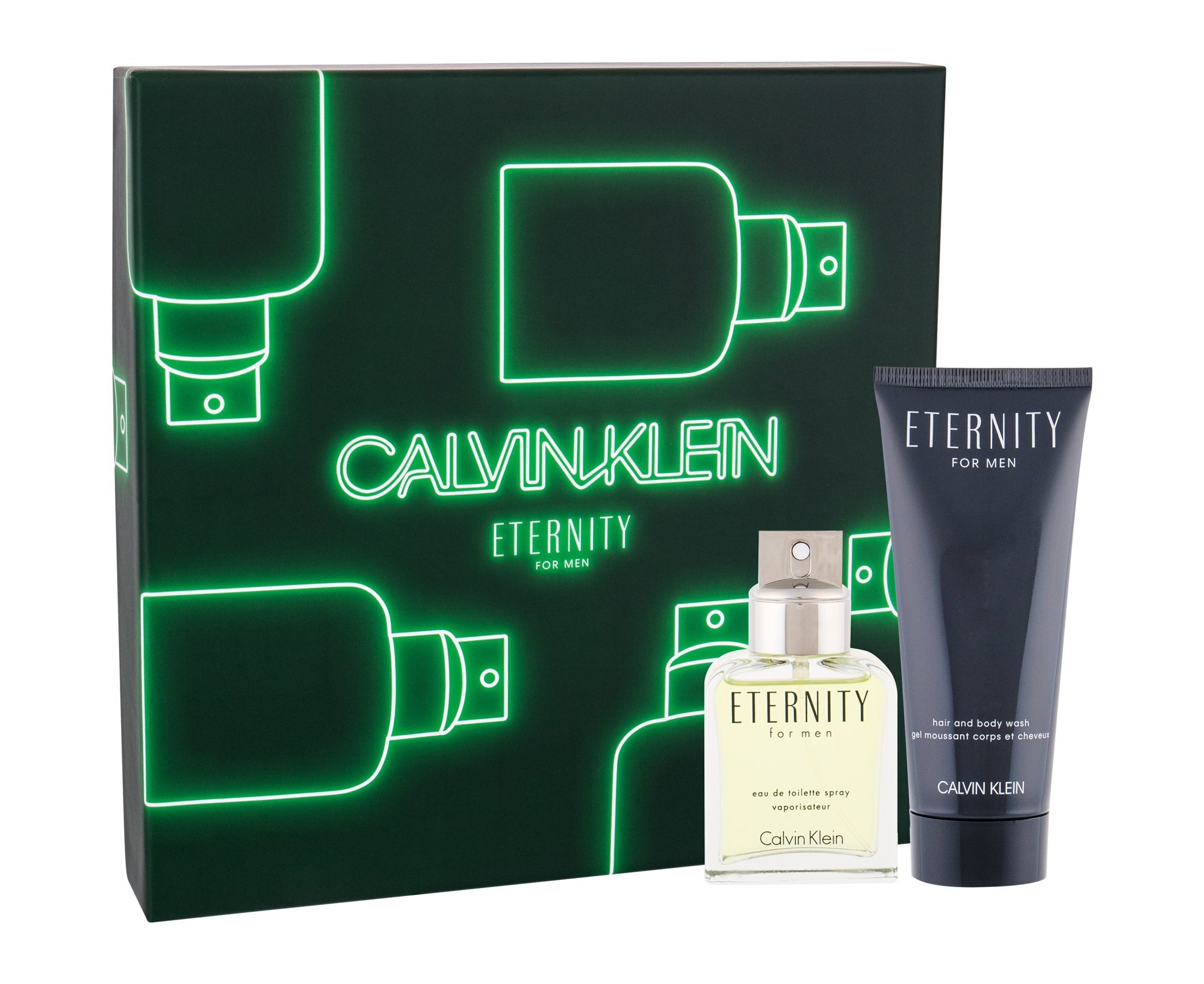 Rinkinys vyrams Calvin Klein Eternity: EDT vyrams 50 ml + kūno ir plaukų  prausiklis 100 ml kaina | pigu.lt