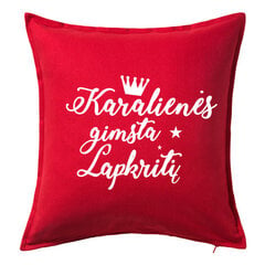 Dekoratyvinė pagalvėlė Karalienės Gimsta Lapkritį, raudona kaina ir informacija | Originalios pagalvės, užvalkalai | pigu.lt
