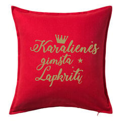 Dekoratyvinė pagalvėlė „Karalienės gimsta lapkritį", 50 X 50 cm, raudona kaina ir informacija | Originalios pagalvės, užvalkalai | pigu.lt
