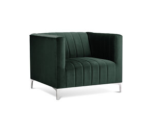 Кресло Kooko Home Tutti, темно-зеленое/серебристое цена и информация | Кресла в гостиную | pigu.lt