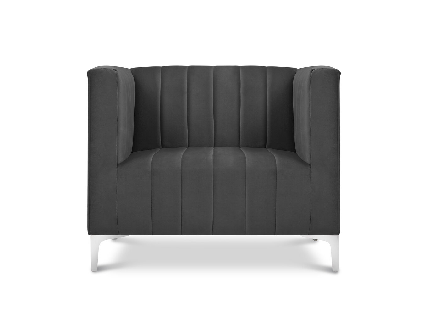 Fotelis Kooko Home Tutti, tamsiai pilkas/sidabrinės spalvos kaina ir informacija | Svetainės foteliai | pigu.lt