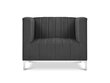 Fotelis Kooko Home Tutti, tamsiai pilkas/sidabrinės spalvos kaina ir informacija | Svetainės foteliai | pigu.lt
