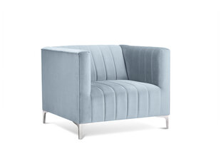 Fotelis Kooko Home Tutti, šviesiai mėlynas/sidabrinės spalvos kaina ir informacija | Svetainės foteliai | pigu.lt