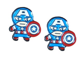 Auskarai Marvel Captain america kaina ir informacija | Auskarai | pigu.lt
