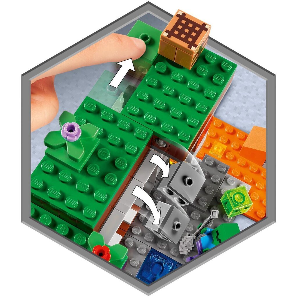 21166 LEGO® Minecraft Apleista kasykla kaina ir informacija | Konstruktoriai ir kaladėlės | pigu.lt