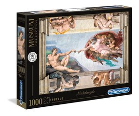 Dėlionė Clementoni Museum Collection Michelangelo Adomo Sukūrimas/Creazione dell'uomo, 1000 d. kaina ir informacija | Dėlionės (puzzle) | pigu.lt