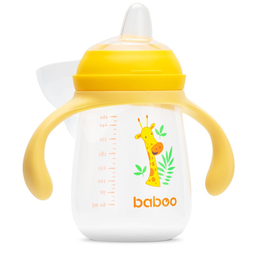 Baboo gertuvė su silikoniniu snapeliu, 6+ mėn, 260 ml, Safari цена и информация | Buteliukai kūdikiams ir jų priedai | pigu.lt