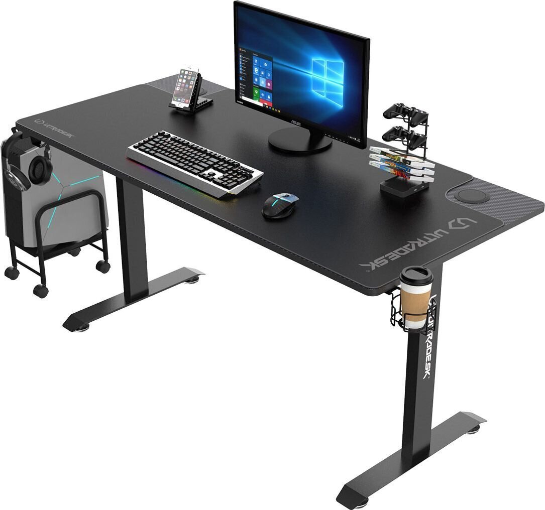 Žaidimų stalas Ultradesk Momentum, juodas kaina ir informacija | Kompiuteriniai, rašomieji stalai | pigu.lt