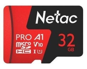 Карта памяти MICRO SDHC 32GB UHS-I/W/A NT02P500PRO-032G-R NETAC цена и информация | Карты памяти для телефонов | pigu.lt