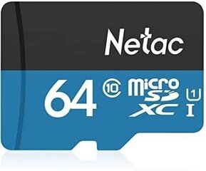 MEMORY MICRO SDXC 64GB UHS-I/NT02P500STN-064G-S NETAC цена и информация | Карты памяти для телефонов | pigu.lt