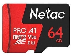 Карта памяти для телефона Netac Micro SDXC 64GB UHS-I/NT02P500PRO-064G-S цена и информация | Карты памяти для телефонов | pigu.lt