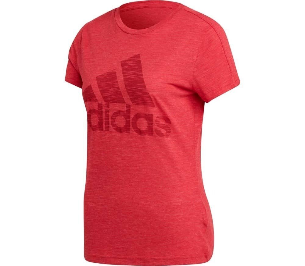 Marškinėliai moterims Adidas Must Haves Winners, raudoni цена и информация | Sportinė apranga moterims | pigu.lt