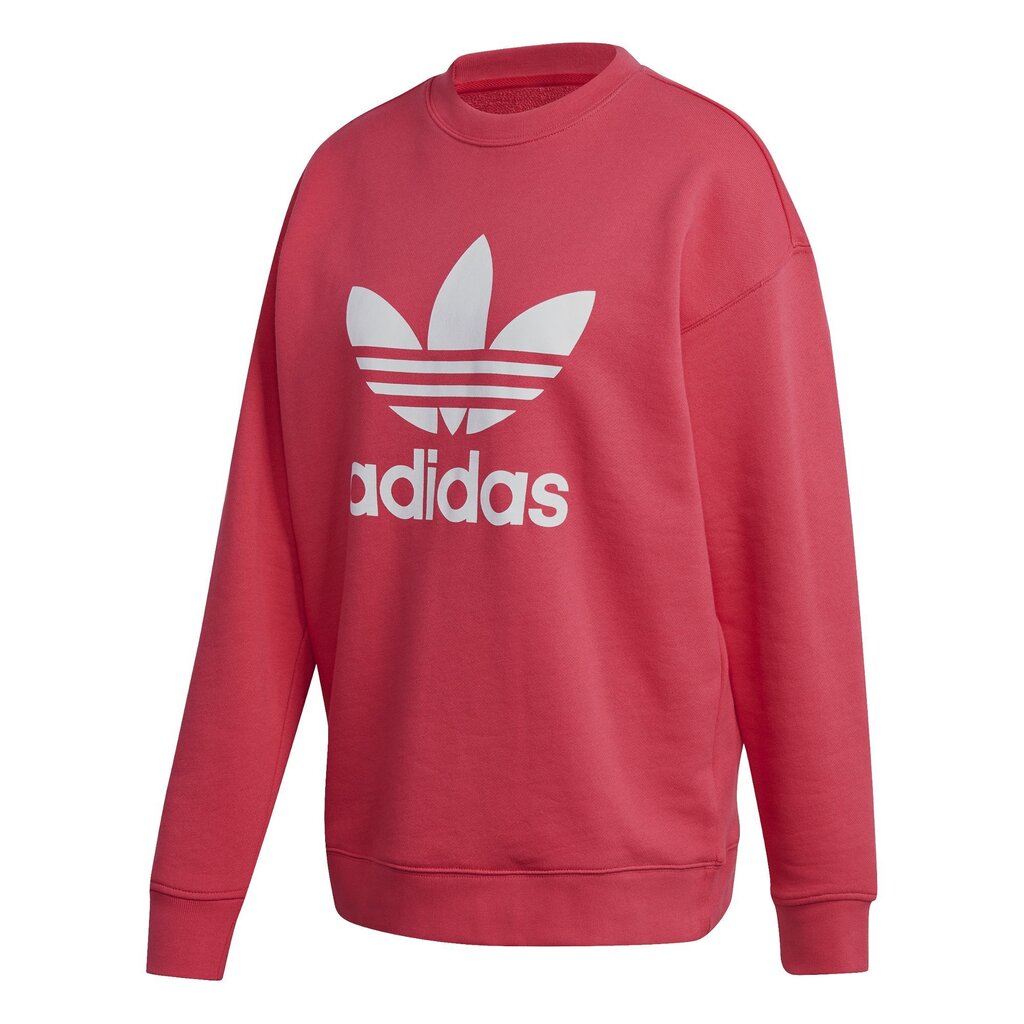 Džemperis moterims Adidas Trefoil Crew, raudonas цена и информация | Megztiniai moterims | pigu.lt