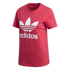 Marškinėliai moterims Adidas Trefoil, raudoni kaina ir informacija | Marškinėliai moterims | pigu.lt