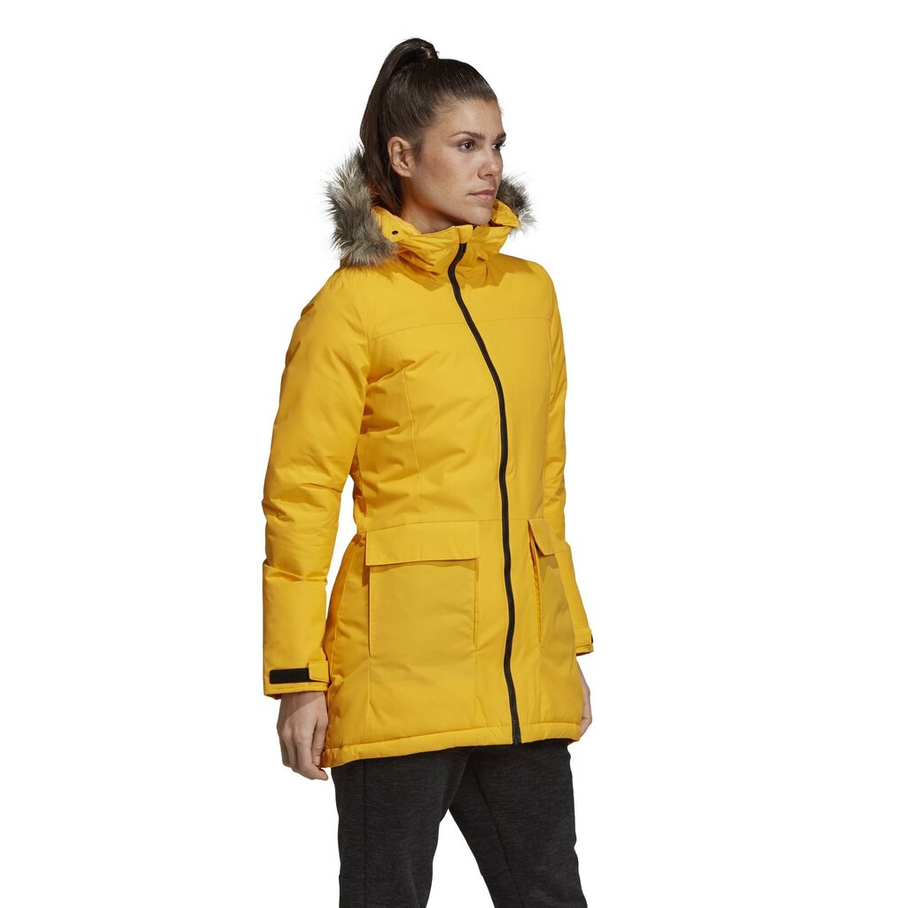 Striukė moterims Adidas Xploric Parka, geltona цена и информация | Striukės moterims | pigu.lt