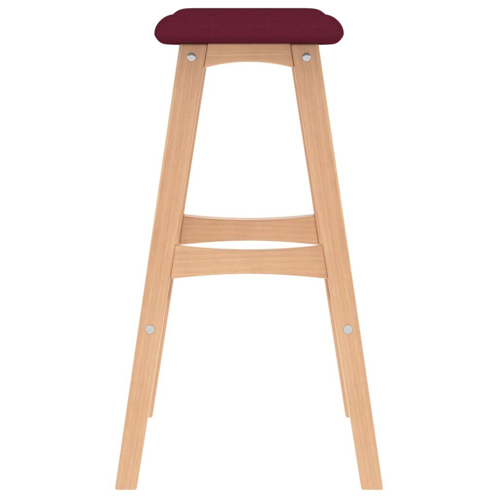 Baro taburetės, 2vnt., raudonojo vyno spalvos kaina ir informacija | Virtuvės ir valgomojo kėdės | pigu.lt
