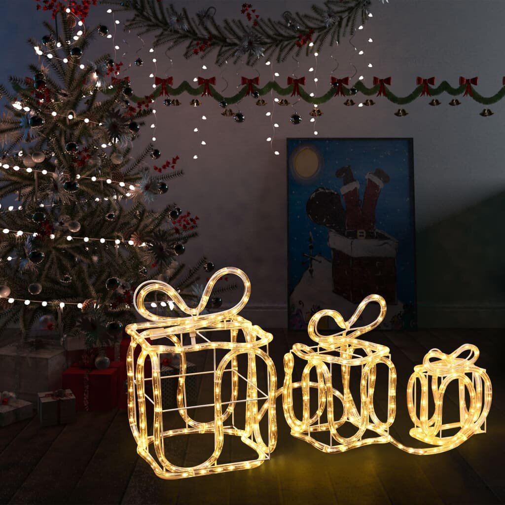 Kalėdų dekoracija dovanų dėžutės