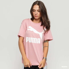 Футболка женская PUMA Classics Logo, розовая цена и информация | Женские футболки | pigu.lt