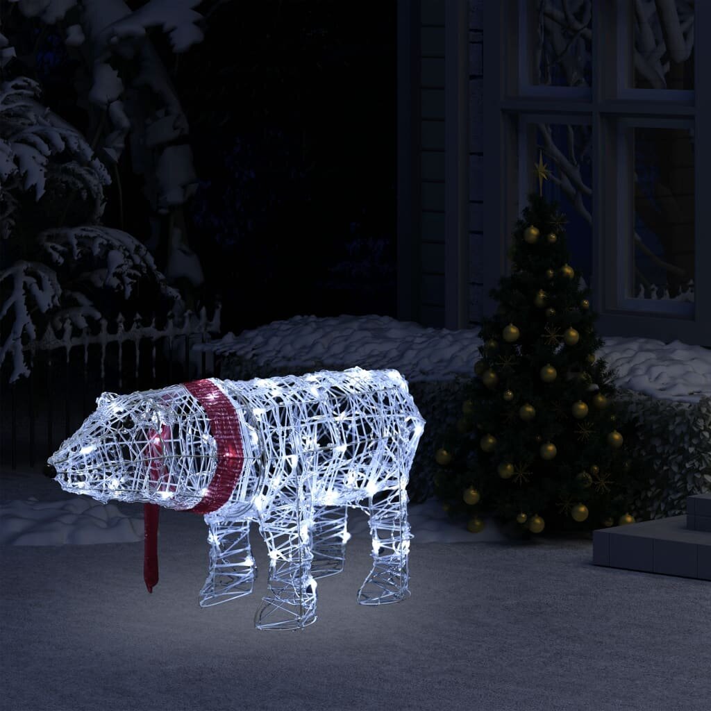 Kalėdų dekoracija meška, 45 LED lemputės цена и информация | Dekoracijos šventėms | pigu.lt