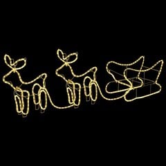 Kalėdinė šviečianti dekoracija Elniai ir rogės, 576 LED lemputės цена и информация | Рождественское украшение CA1031, 10 см | pigu.lt