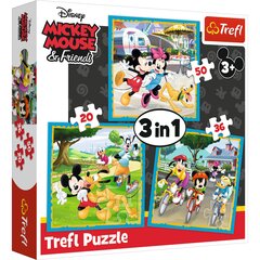 Dėlionių rinkinys 3in1 Trefl Peliukas Mikis, 106 d. kaina ir informacija | Dėlionės (puzzle) | pigu.lt