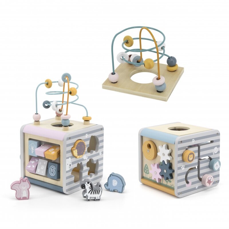 Medinis lavinamasis veiklos kubas PolarB Viga цена и информация | Žaislai kūdikiams | pigu.lt