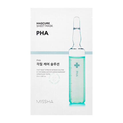 Lakštinė veido kaukė Missha PHA Mascure Sheet Mask, 27 ml цена и информация | Veido kaukės, paakių kaukės | pigu.lt