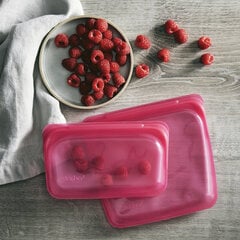 Daugkartinio naudojimo silikoninis stasher sumuštinių maišelis - Avietė цена и информация | Посуда для хранения еды | pigu.lt