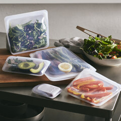 Daugkartinio naudojimo silikoninis stasher sumuštinių maišelis skaidrus цена и информация | Посуда для хранения еды | pigu.lt