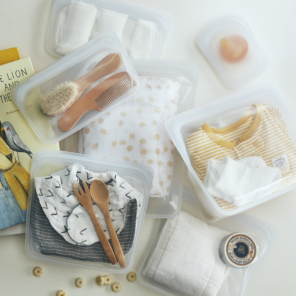 Daugkartinio naudojimo silikoninis stasher sumuštinių maišelis skaidrus kaina ir informacija | Maisto saugojimo  indai | pigu.lt