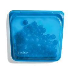 Daugkartinio naudojimo silikoninis stasher sumuštinių maišelis - Blueberry цена и информация | Посуда для хранения еды | pigu.lt