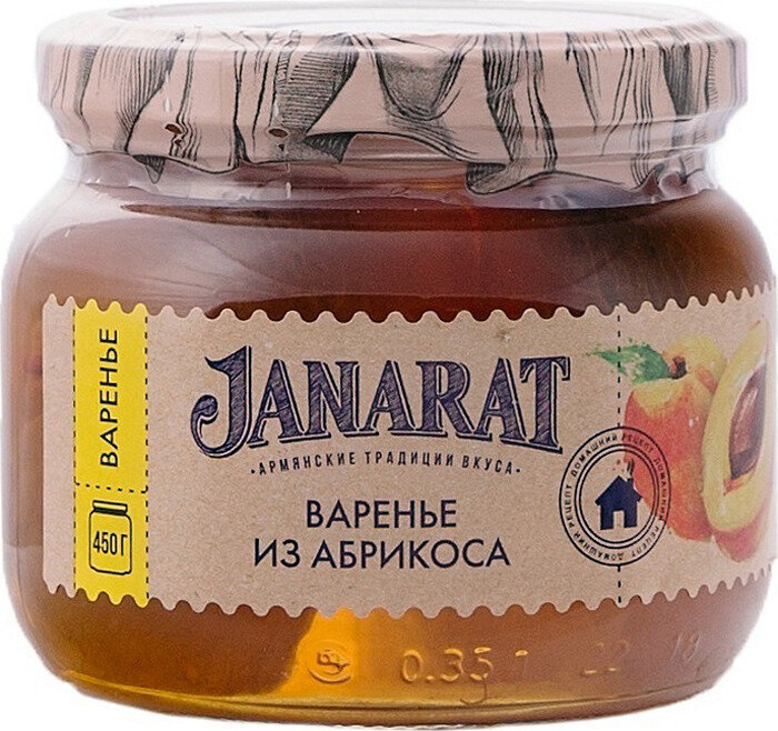 Abrikosų uogienė Janarat, 450 g kaina ir informacija | Konservuotas maistas | pigu.lt