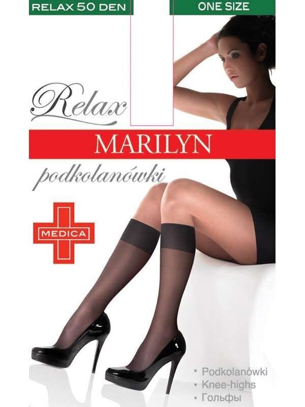 Puskojinės moterims Marilyn Relax 50 den, juodos kaina ir informacija | Moteriškos kojinės | pigu.lt