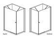 Industrinio stiliaus dušo kabina Brasta Glass Kristina Nero Frame kaina ir informacija | Dušo kabinos | pigu.lt