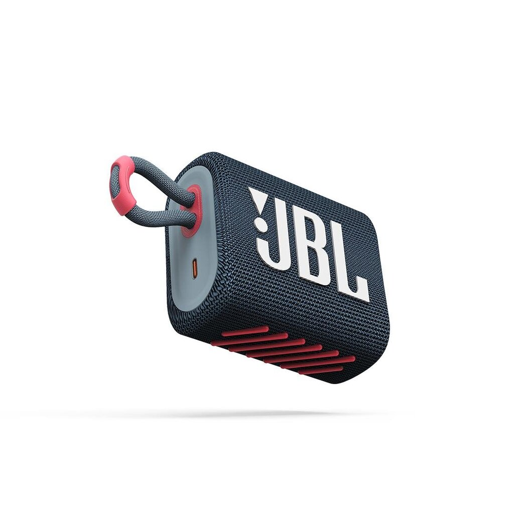 JBL Go 3 JBLGO3BLUP kaina ir informacija | Garso kolonėlės | pigu.lt